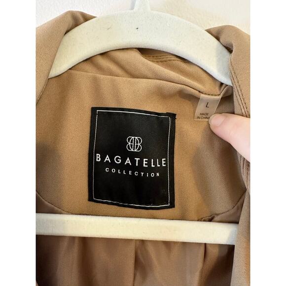 Bagatelle Collection Womens Camel Double Breasted Coat Dress Old Money Large - Picture 3 of 7